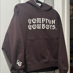 Compton Cowboys Brown Pullover Hoodie Mens Large